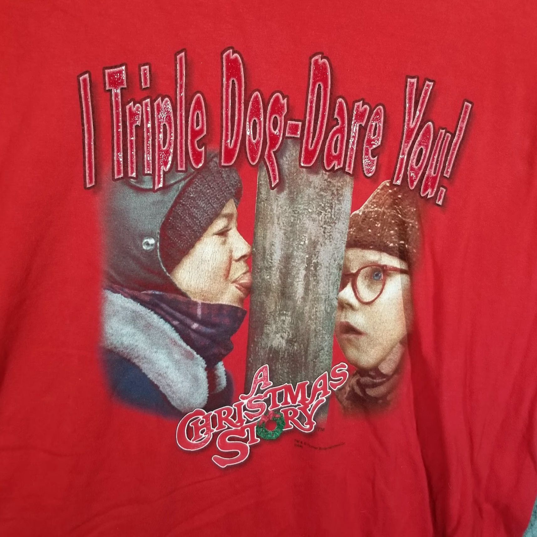 Vintage VINTAGE A Christmas Story Movie T-Shirt Tee XL Red Graphic Print 80s Christmas Mens Size US XL / EU 56 / 4 - 2 Thumbnail