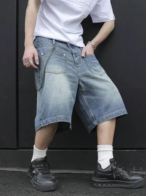 Jean Fukada x Aoki Designer jeans jorts Y2K Drip shorts Size US 32 / EU 48 - 8 Thumbnail