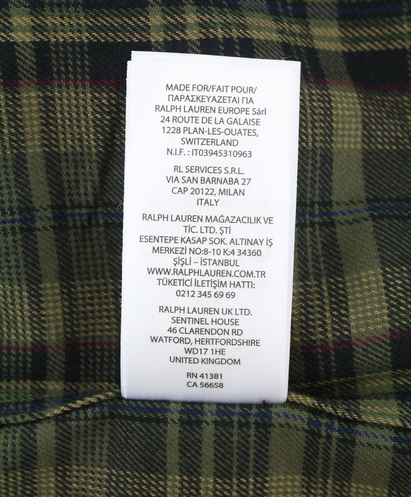 Ralph Lauren XL Green Flannel Plaid Custom Fit Button-Down 87034 Size US XL / EU 56 / 4 - 12 Thumbnail