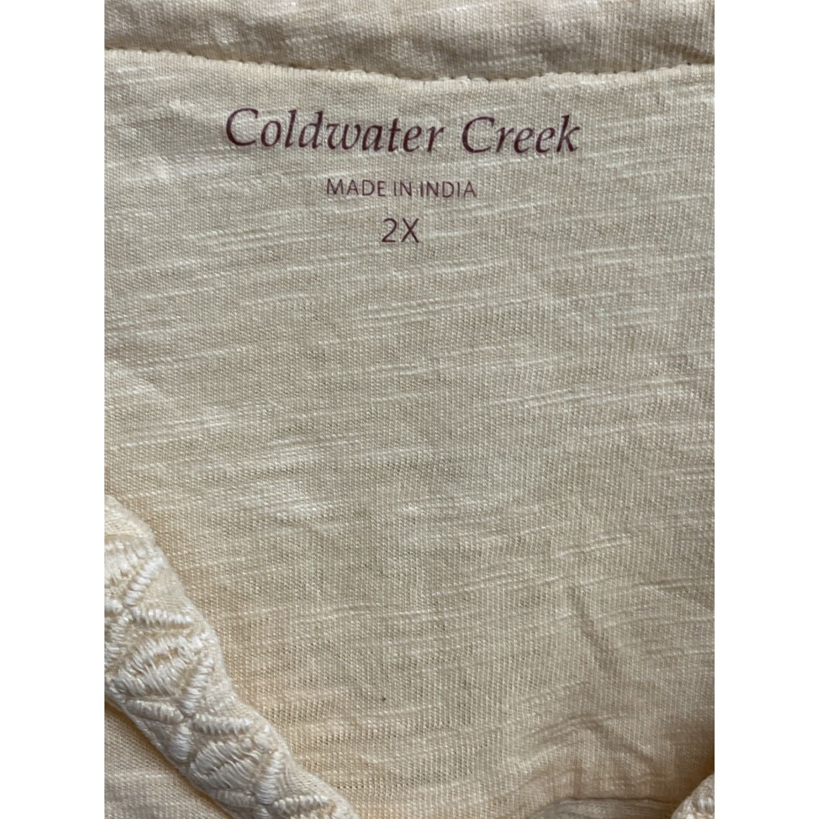 Coldwater Creek Coldwater Creek Blouse 3/4 Sleeve Womens Yellow 2X Plus Blouse Womens Shirt Size XXL / US 16-18 / IT 52-54 - 3 Thumbnail