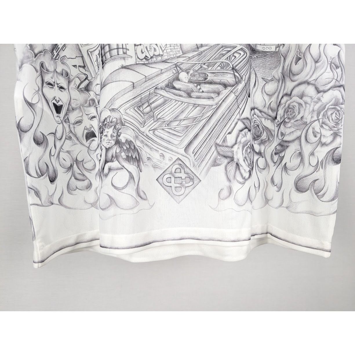 Casablanca o1rshd1 DUP / Printed Crewneck Short Sleeve Mesh Top Tattoo Size US M / EU 48-50 / 2 - 12 Thumbnail