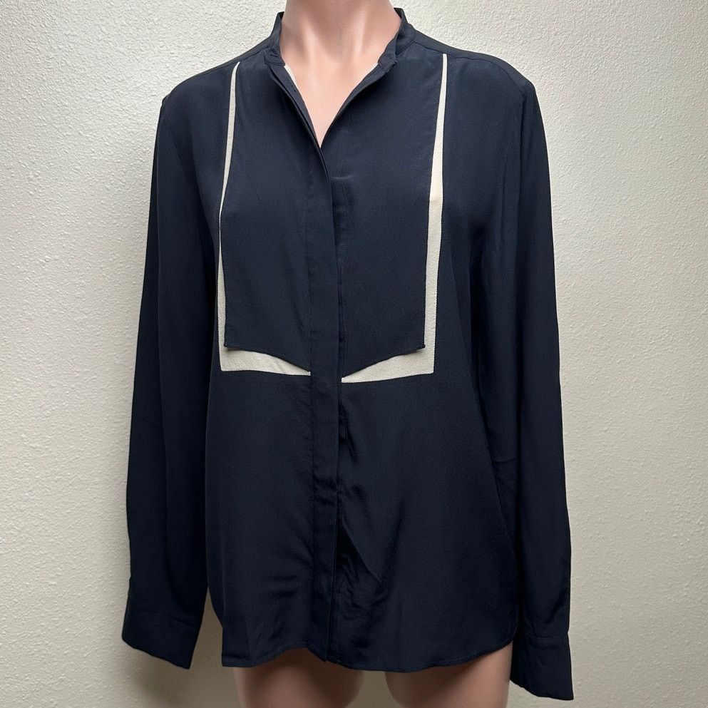 Stella McCartney Stella McCartney Blouse Black/Taupe Womens US L 100% Silk Size L / US 10 / IT 46 - 2 Thumbnail