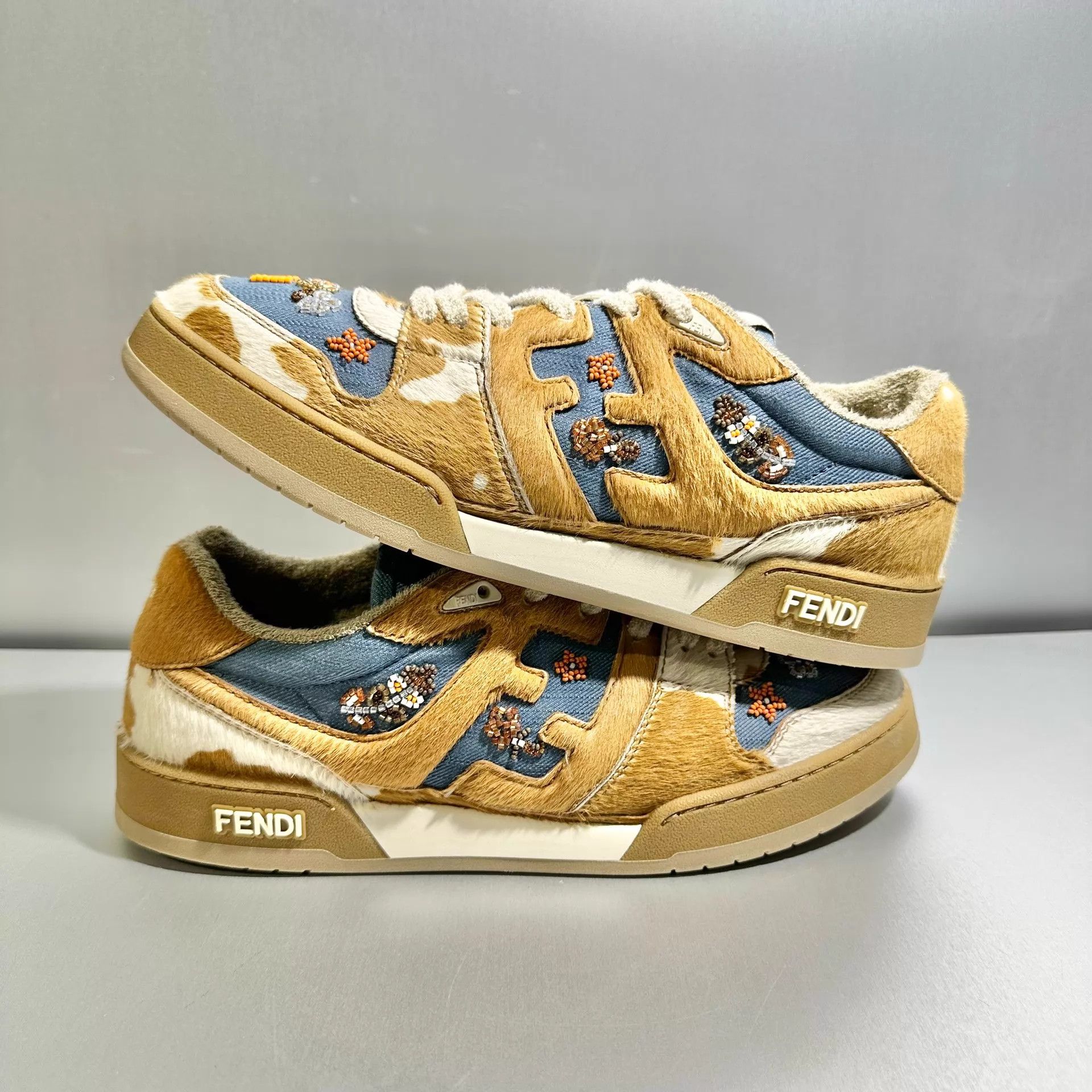 Fendi Fendi Match Horsehair Beaded 9/43 EUC Size US 10 / EU 43 - 3 Thumbnail