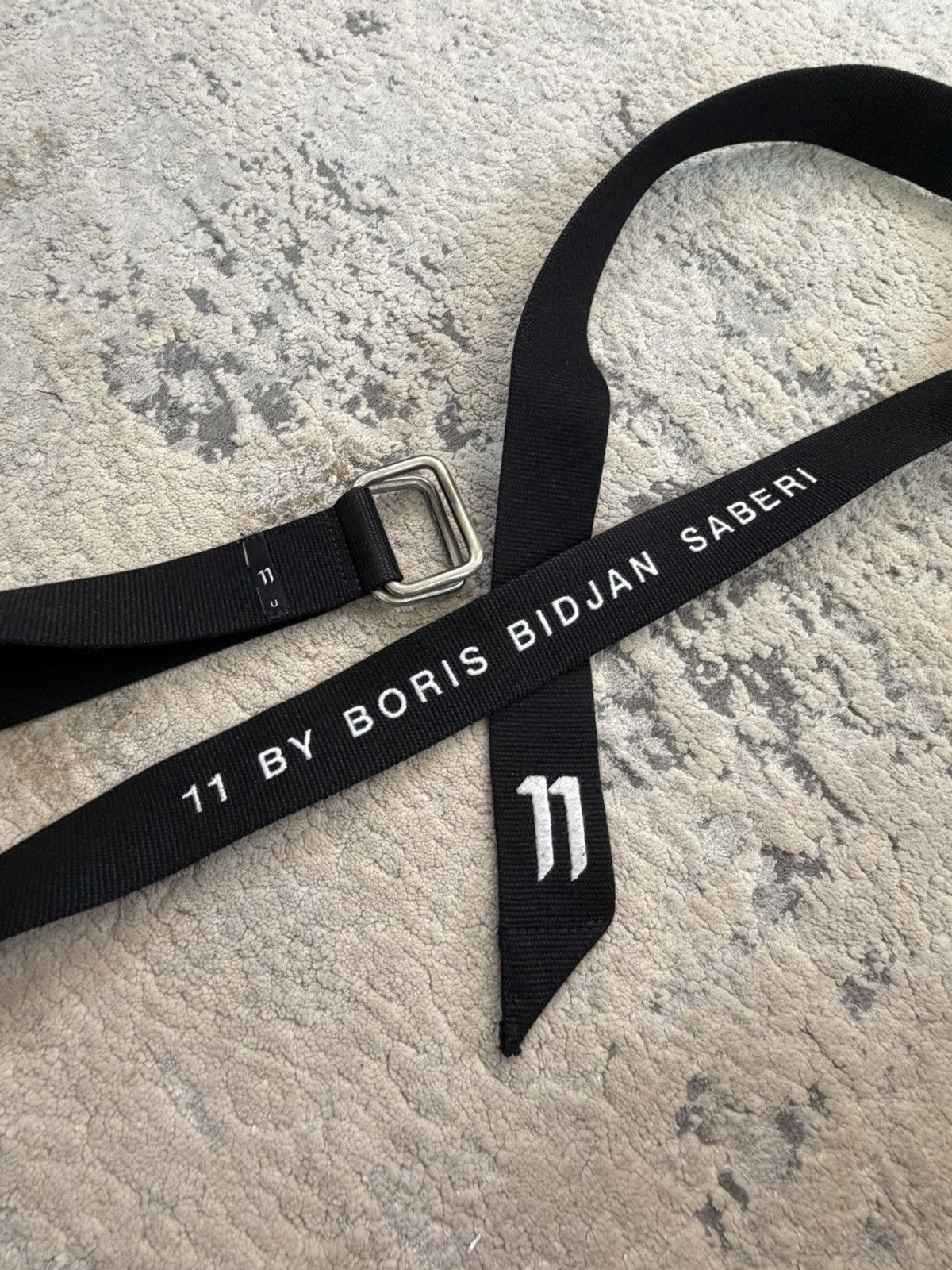 Boris Bidjan Saberi 11 by Boris Bidjan Saberi - Black Canvas D Ring Belt Size ONE SIZE - 6 Thumbnail
