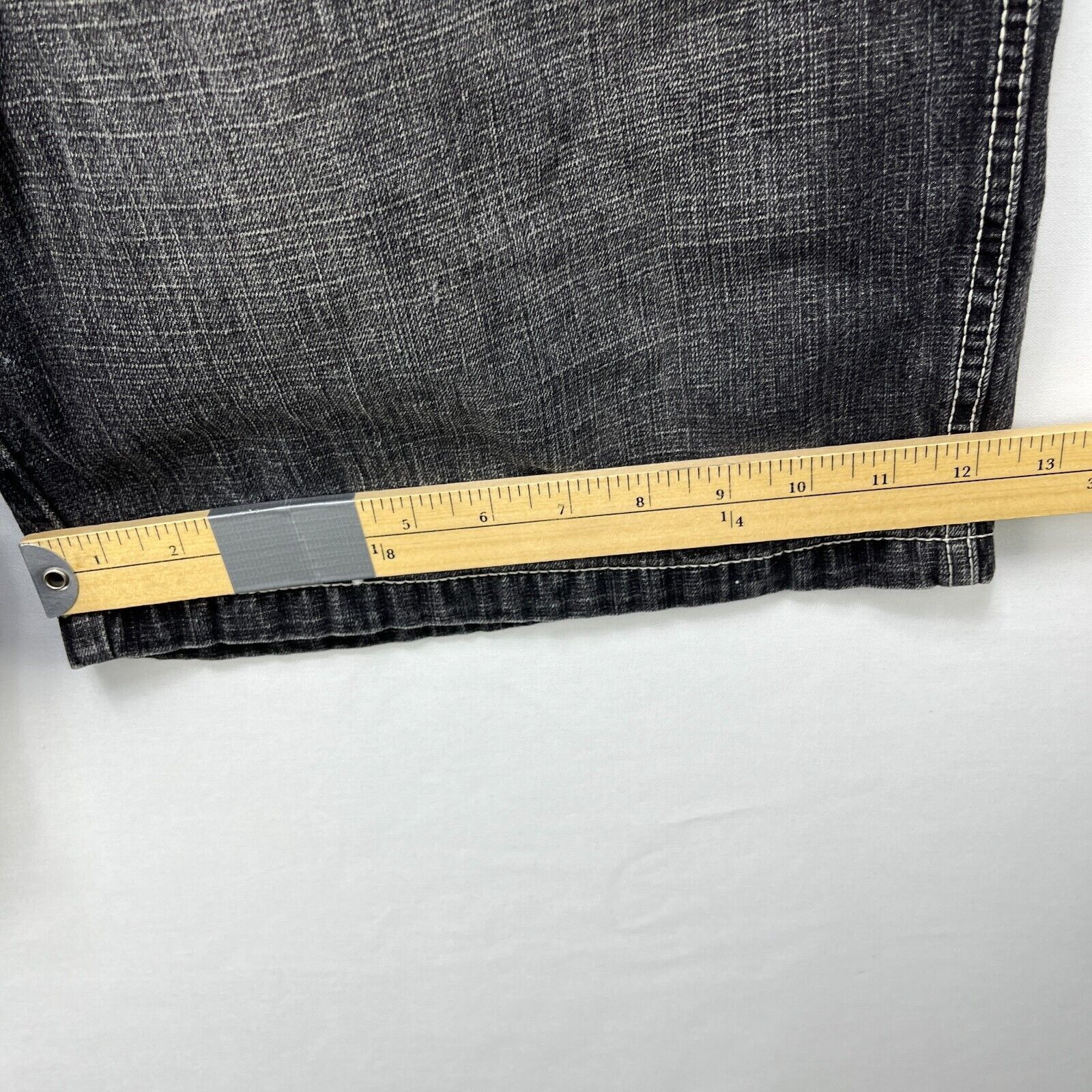 Southpole × Vintage Vintage Y2K South Pole Black Faded Baggy Denim Shorts 34 Size US 34 / EU 50 - 10 Thumbnail