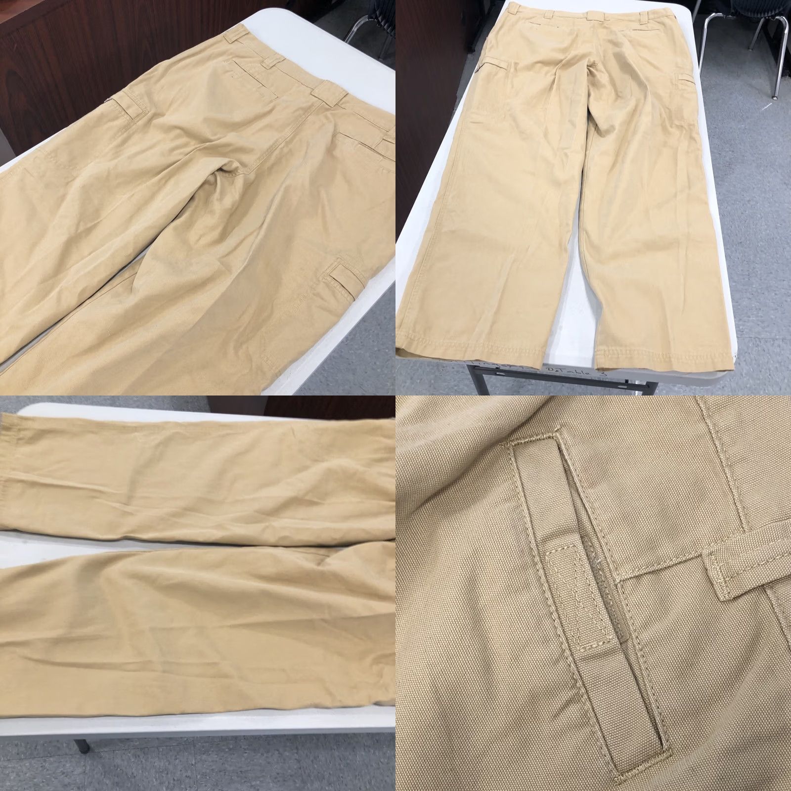 Vintage LL Bean Mens Natural Fit Khaki Cargo Pants Tan Hiking Work Casual 42/32 Size US 42 / EU 58 - 8 Thumbnail
