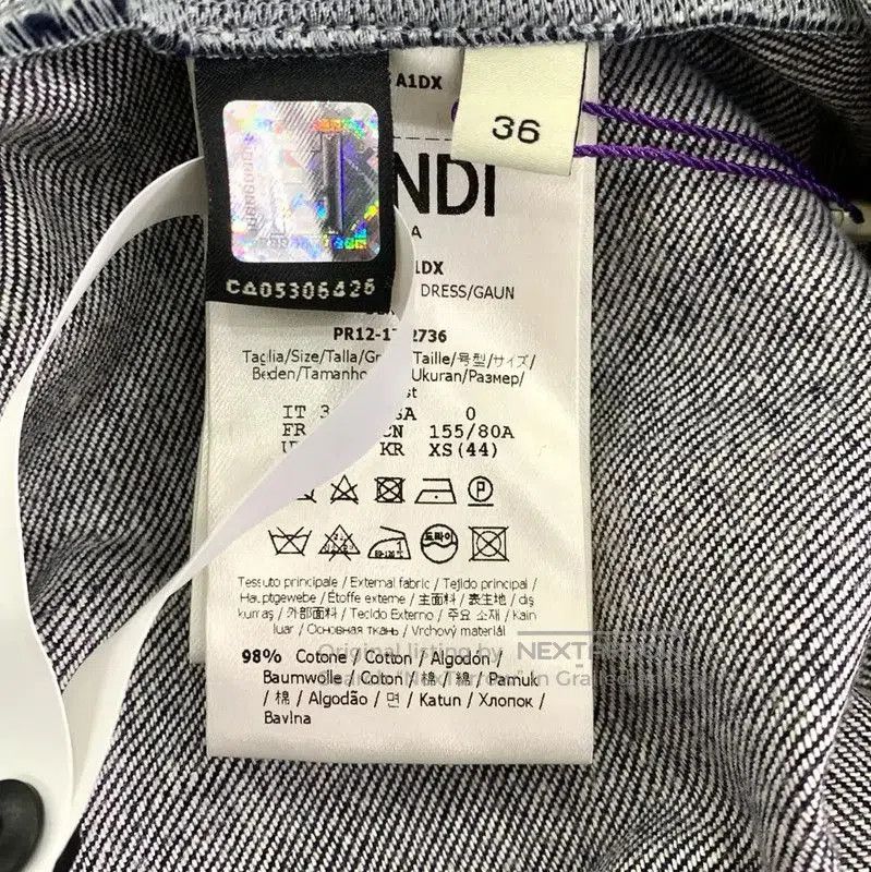 Fendi Fendi Deep Blue Cotton Women's Dress . Size XS / US 0-2 / IT 36-38 - 6 Thumbnail
