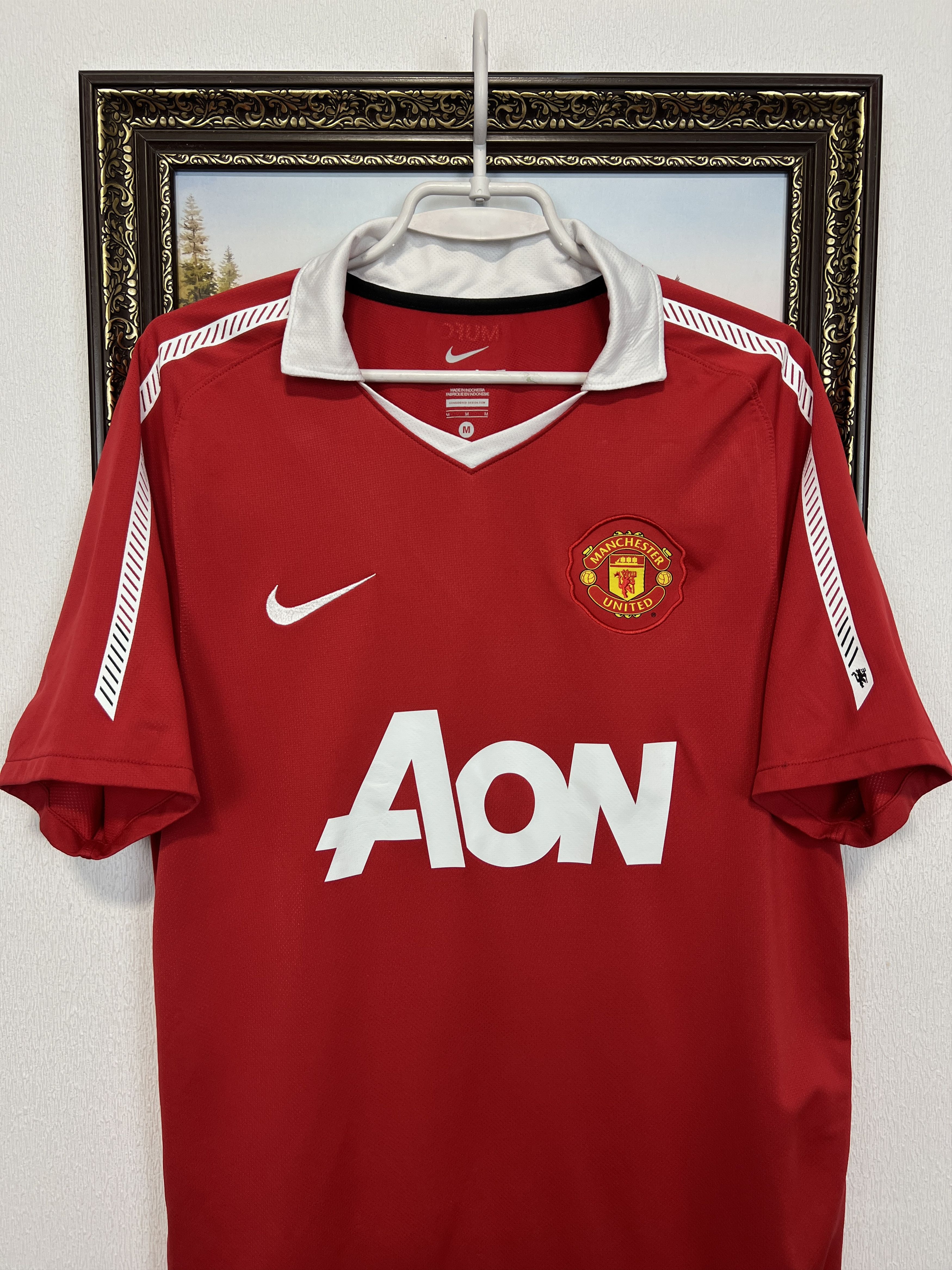 Nike Manchester United football shirt Soccer AON Jersey Trikot Size US M / EU 48-50 / 2 - 2 Thumbnail