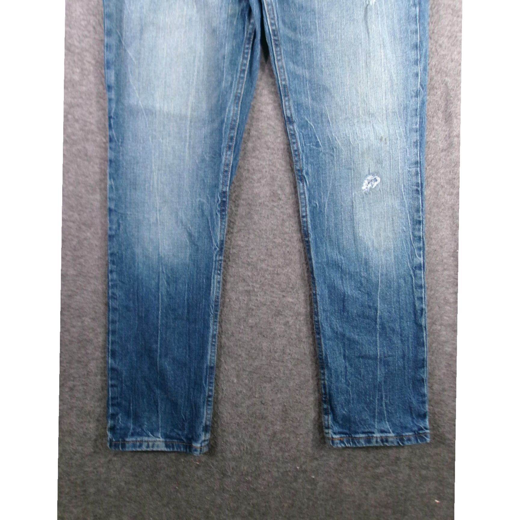 George VINTAGE George Jeans Men 32X30 Denim Workwear Slim Straight 5-Pocket Mid Rise Blue Distressed 80s 90s Grunge Mens Size US 32 / EU 48 - 3 Thumbnail