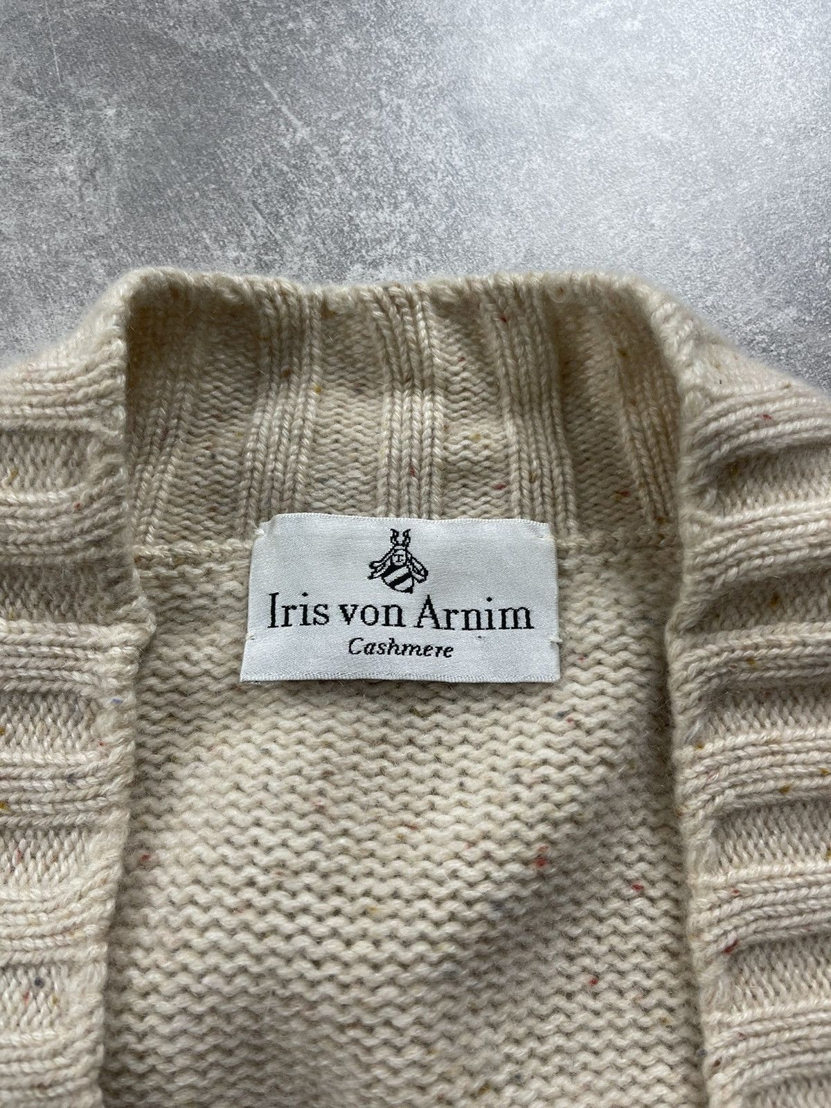 Iris von Arnim Iris von Arnim Cashmere Knit Cardigan Beige Button Longline Size M / US 6-8 / IT 42-44 - 10 Thumbnail