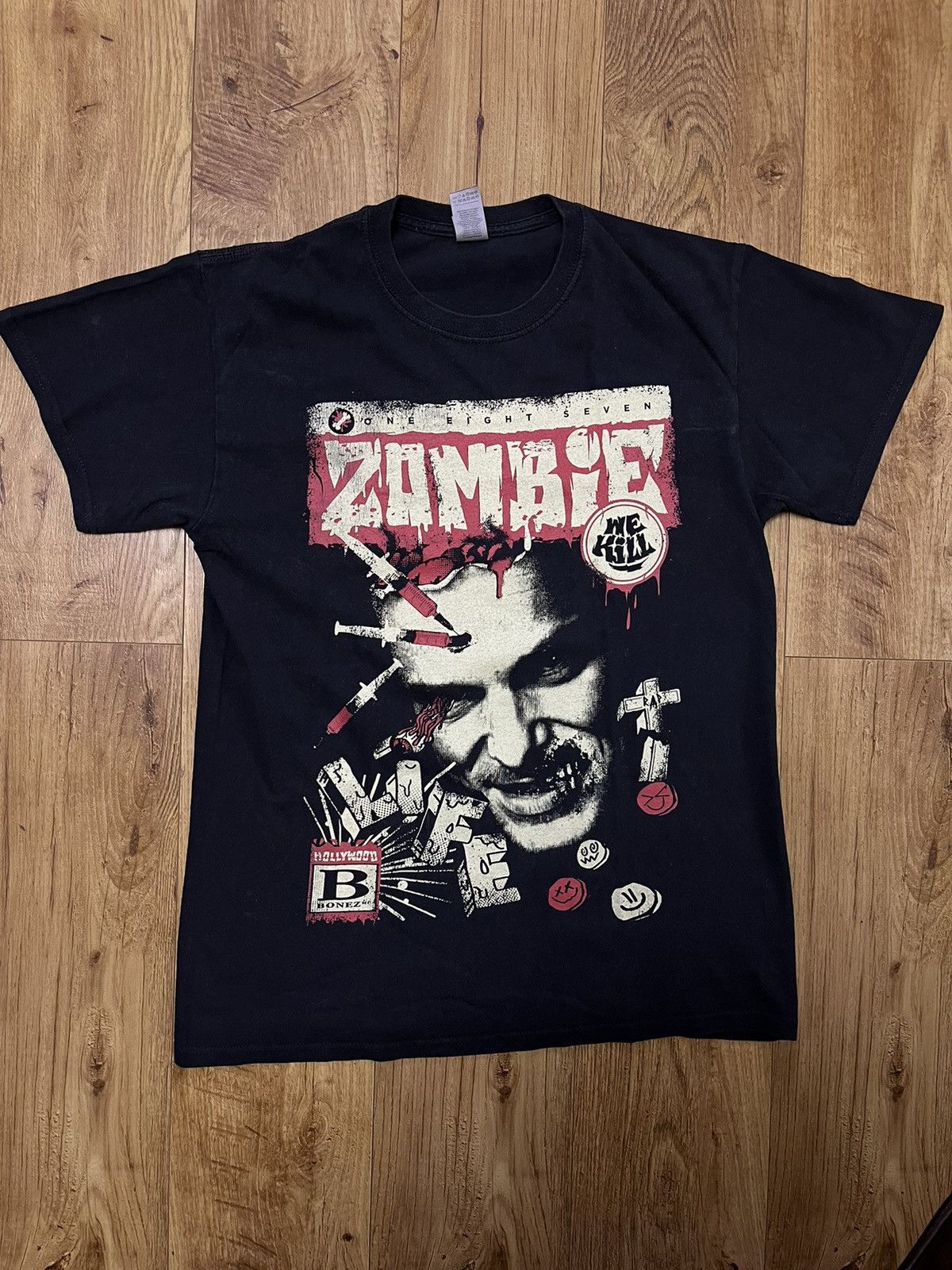 Band Tees × Vintage Bonez MC Hollywood ONE EIGHT SEVEN ZOMBIE T