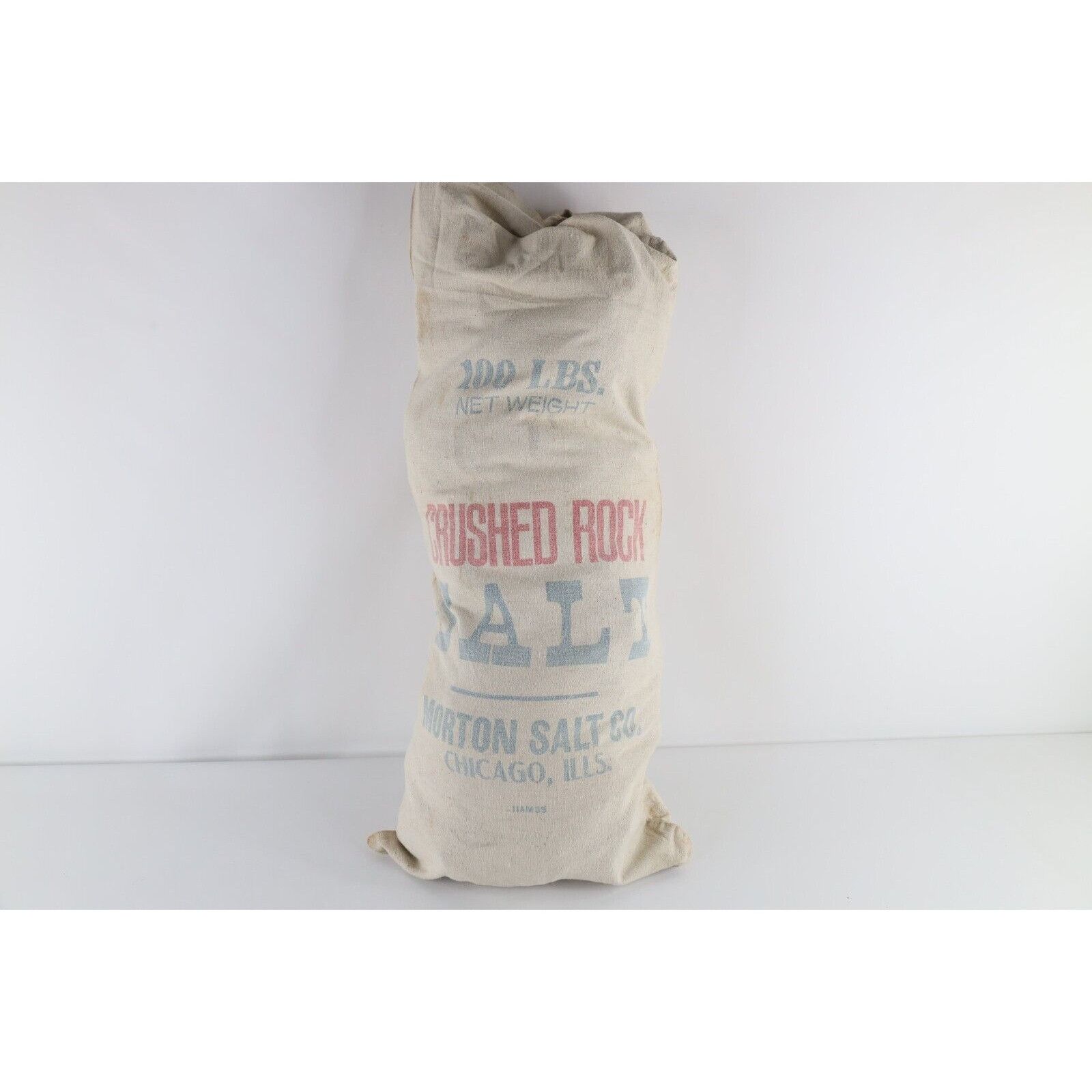 Vintage Vintage 20s 30s Morton Salt Co Crushed Rock Salt Bag Size ONE SIZE - 1 Thumbnail