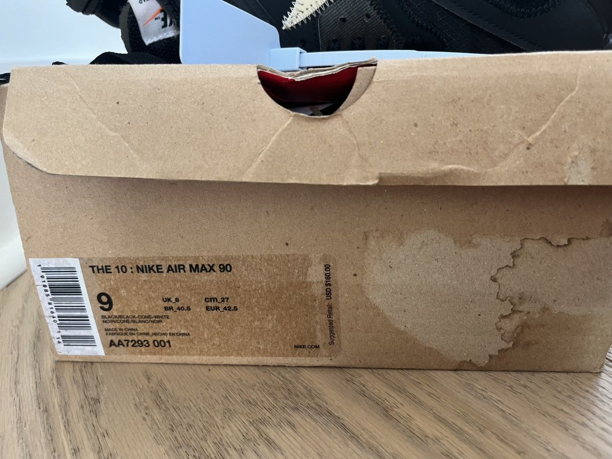 Off-White Nike OW Air Max 90 Black Size US 9 / EU 42 - 9 Thumbnail