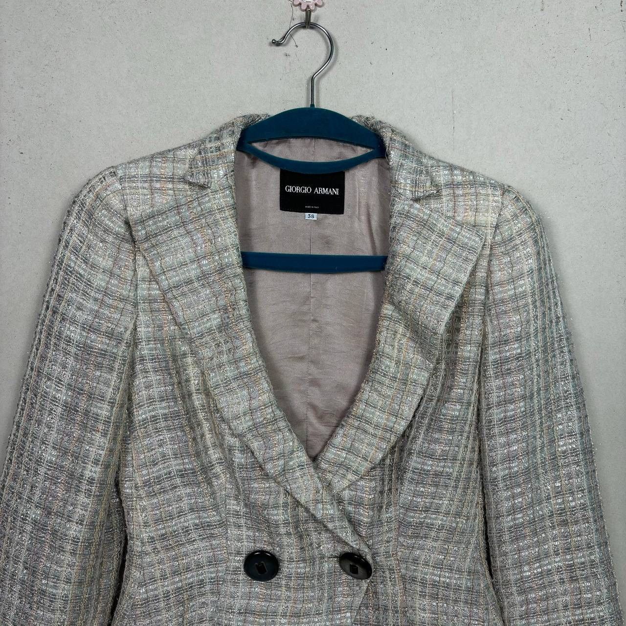 Giorgio Armani Giorgio Armani Woven Boucle Tweed Jacket Blazer Size XS / US 0-2 / IT 36-38 - 3 Thumbnail
