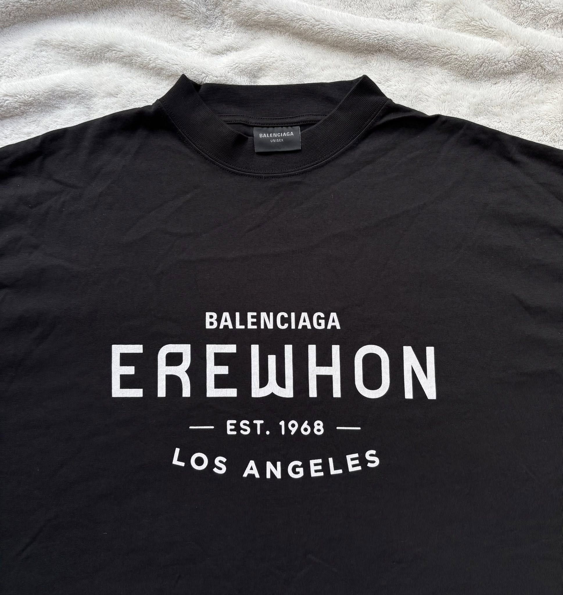 Balenciaga Balenciaga x Erewhon LA Black/White Logo Tee Size US XXL / EU 58 / 5 - 2 Thumbnail