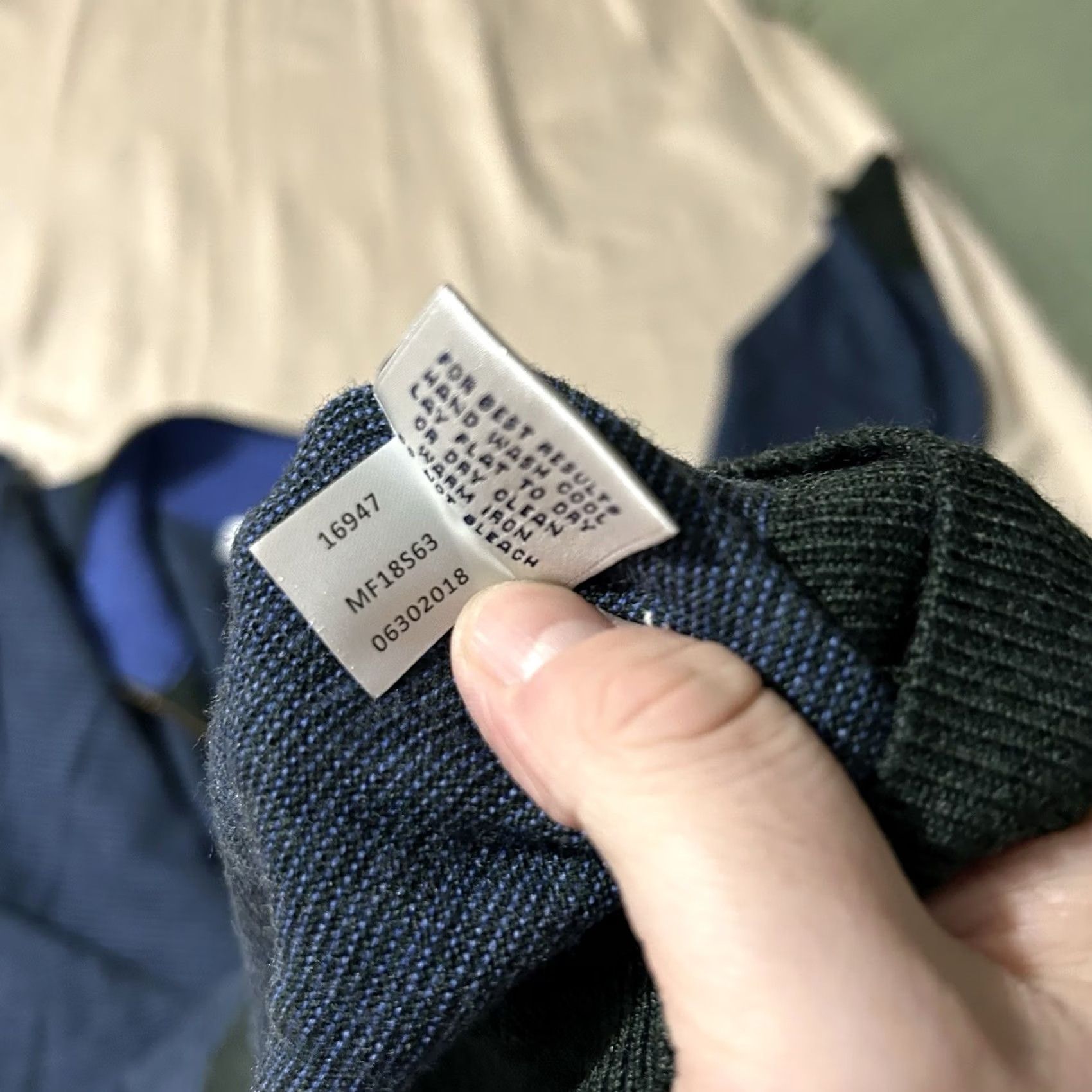 Peter Millar Peter Millar Sweater Mens L Wool Quarter Zip Striped Merino Blue Size US L / EU 52-54 / 3 - 5 Thumbnail