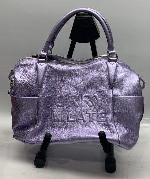 Other Aimee Kestenberg "SORRY I'M LATE" Lilac Metallic Satchel Size ONE SIZE - 5 Thumbnail