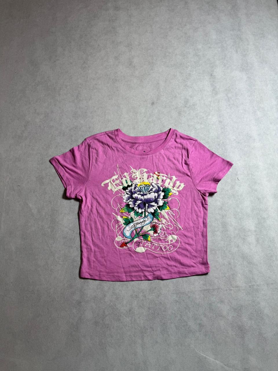 Ed Hardy Ed Hardy Women’s Pink Baby Tee (Unworn) Size M / US 6-8 / IT 42-44 - 1 Thumbnail