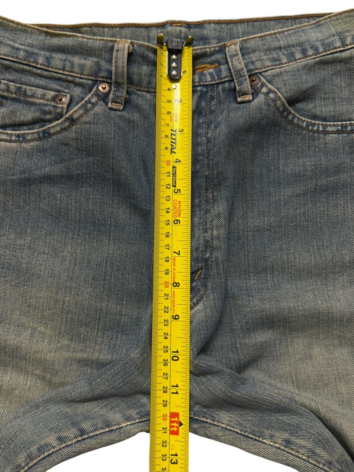 Levi's Vintage 90s Levis 557 Blue Mud Wash Wide Leg Bootcut Loose Size US 28 / EU 44 - 12 Thumbnail