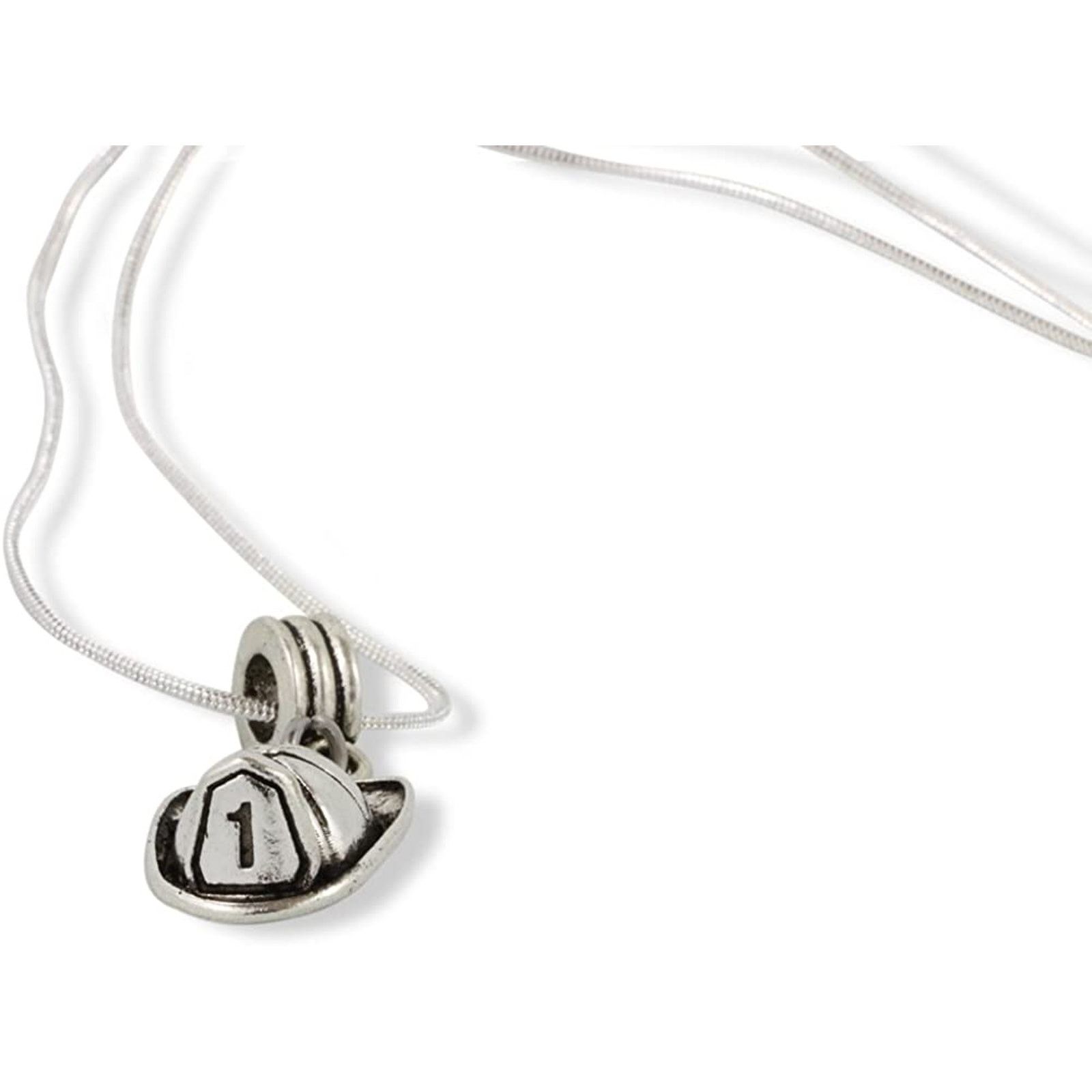 & Other Stories Fireman Helmet (with No 1 on Front) Charm Chain Necklace Size ONE SIZE - 2 Thumbnail