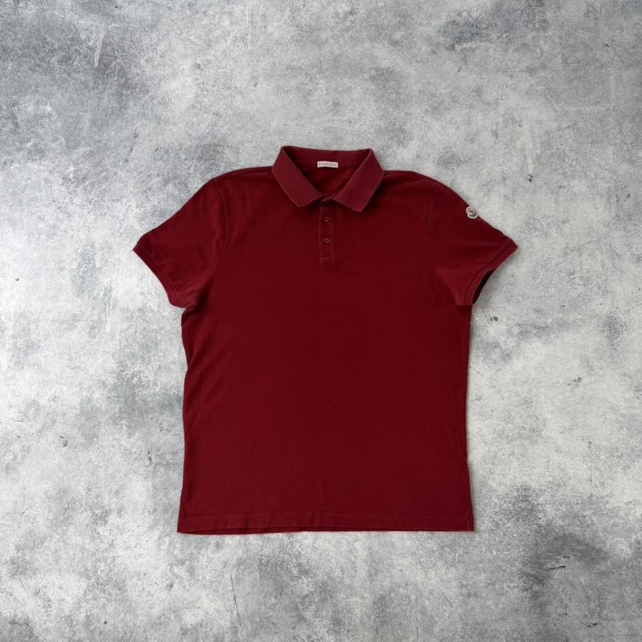 Moncler Moncler red polo shirt with arm logo Size US XL / EU 56 / 4 - 1 Thumbnail