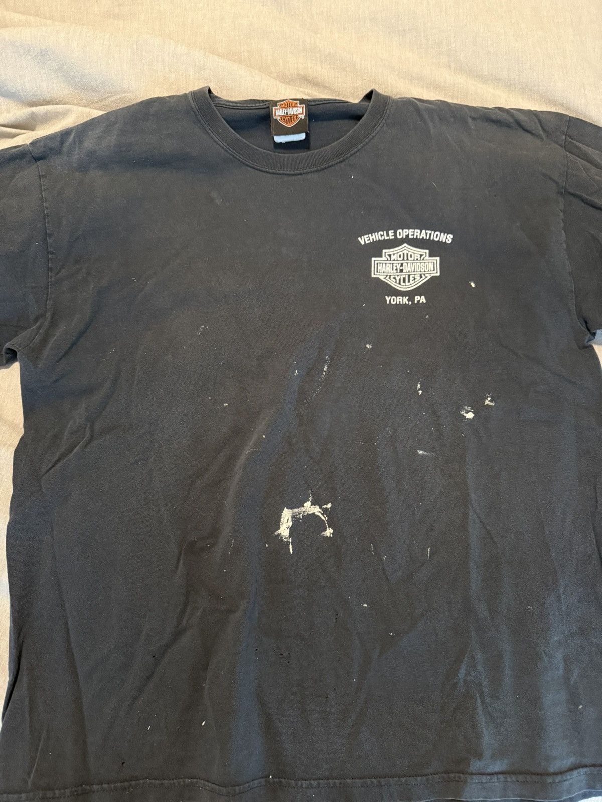 Harley Davidson Vintage employee paint splatter harley davidson t shirt Size US XL / EU 56 / 4 - 1 Thumbnail