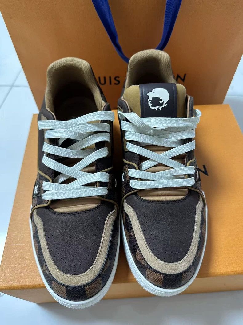 Louis Vuitton Louis Vuitton Trainer checkerboard brown shoes Size US 9 / EU 42 - 2 Thumbnail