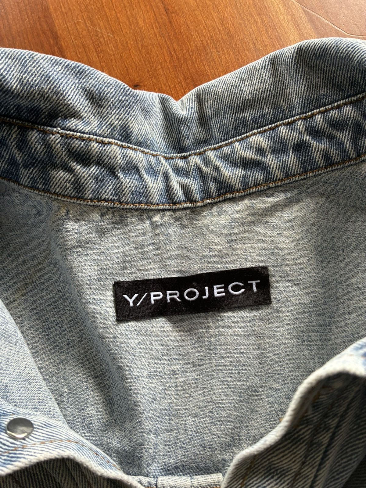 Y/Project Y Project denim snap shirt Size US XL / EU 56 / 4 - 4 Thumbnail