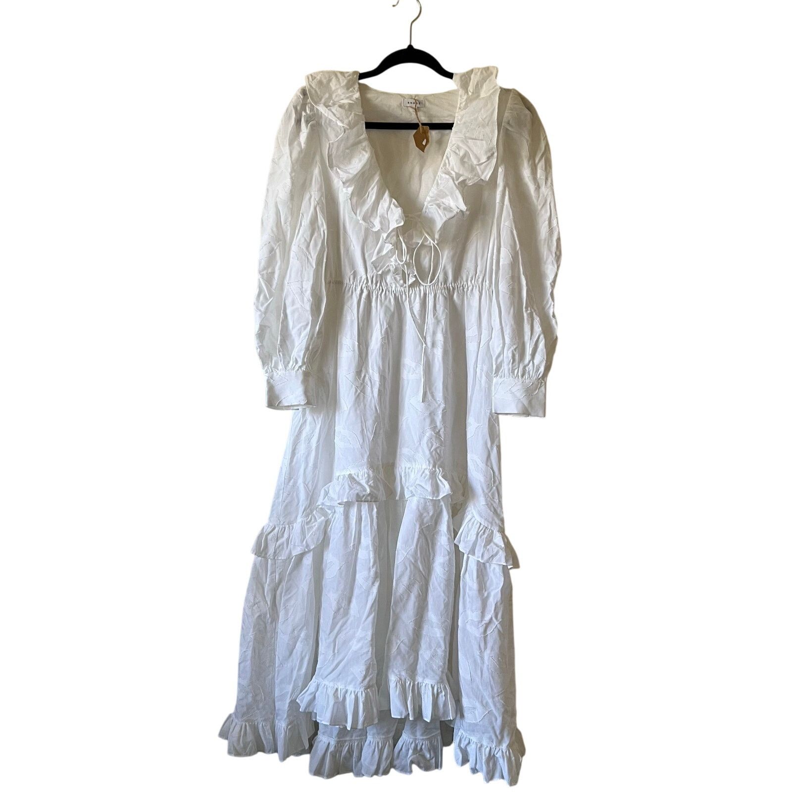 RHODE Rhode Resort maxi white dress size S lips print C10 Size ONE SIZE - 1 Thumbnail