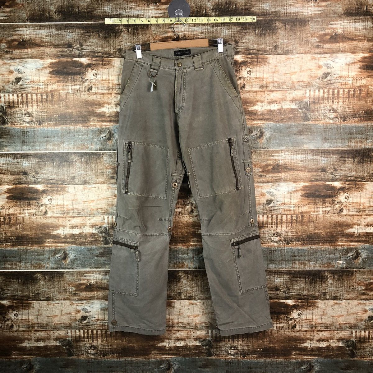 Japanese Brand DL Rescue World Gray Cargo Multipocket Pants #C666 Size US 27 - 1 Thumbnail