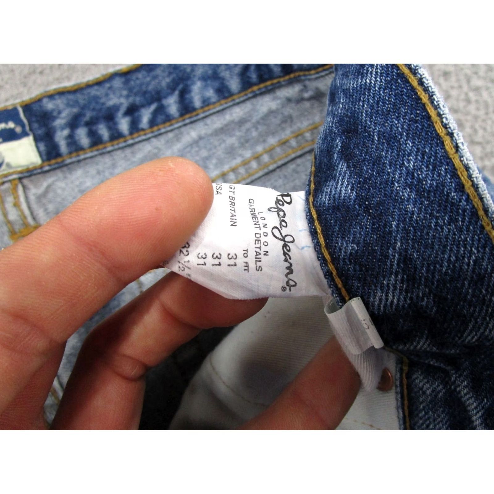 Denime Vintage Pepe Jeans London Blue Denim Bootcut Jeans 31x32 Women’s Size 31 32 Inseam 32 Embroidered Pocket 5-Pocket Size 24" / US 00 / IT 34 - 5 Thumbnail
