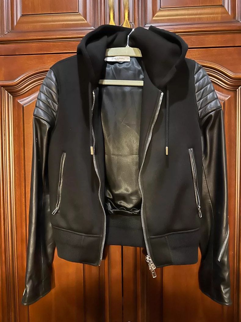 Givenchy Givenchy Size36 Hooded leather patched jacket (female), siz Size XL / US 12-14 / IT 48-50 - 2 Thumbnail