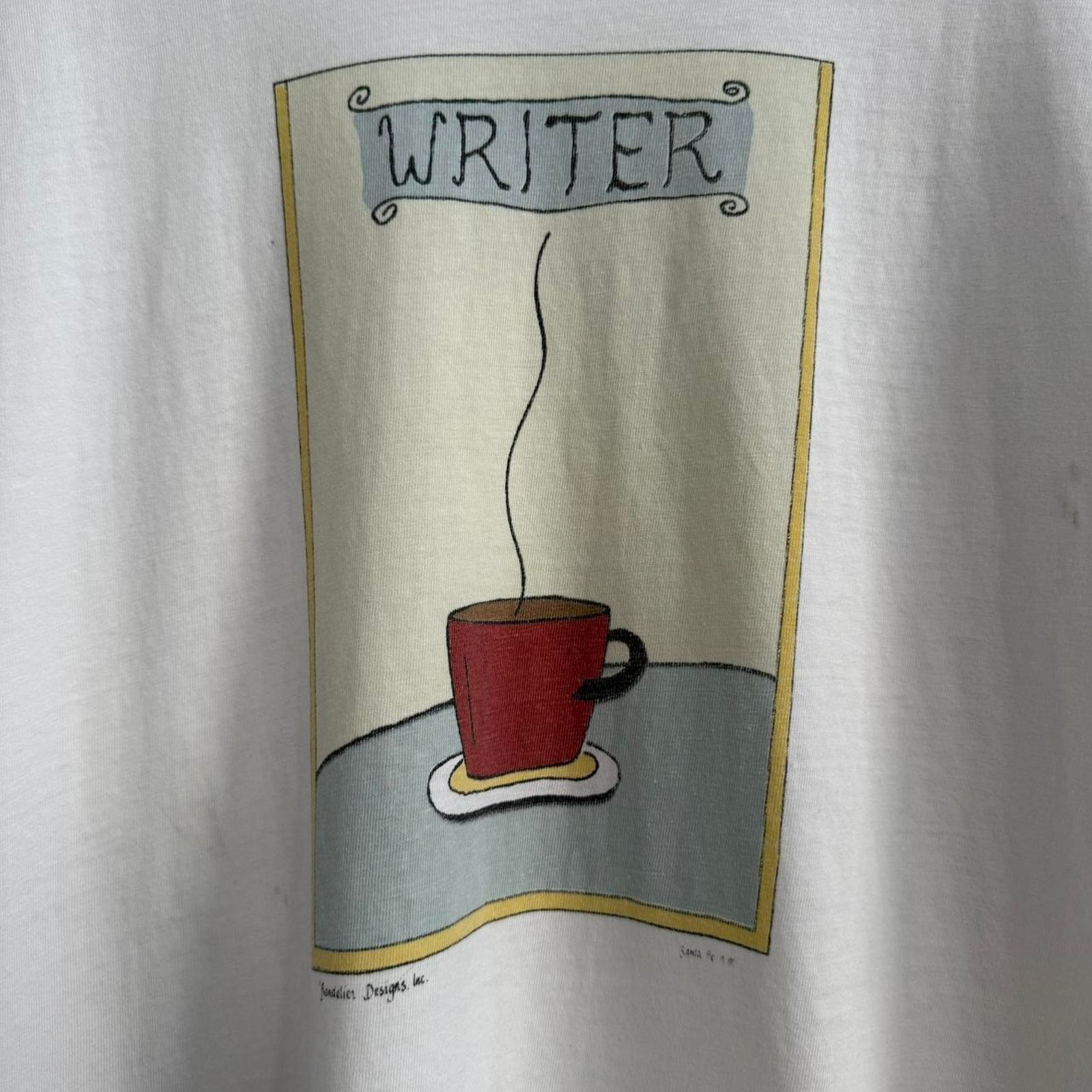 Other Vintage 90s coffee writer art t-shirt Size US XL / EU 56 / 4 - 4 Thumbnail
