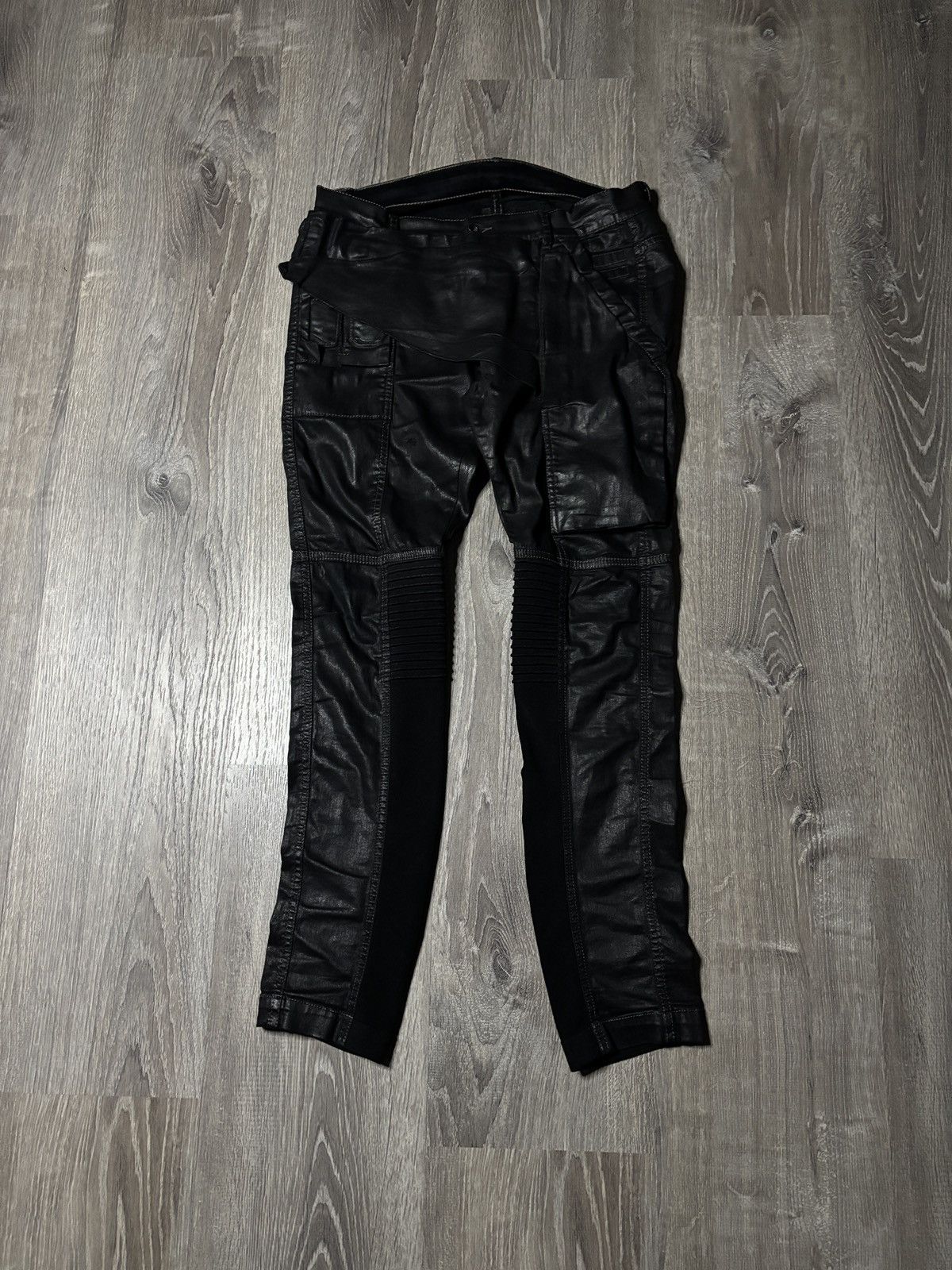 パンツ RICK OWENS drkshdw Memphis biker Rick Owens DRKSHDW AW13 “PLINTH” Heavy Waxed Memphis Biker