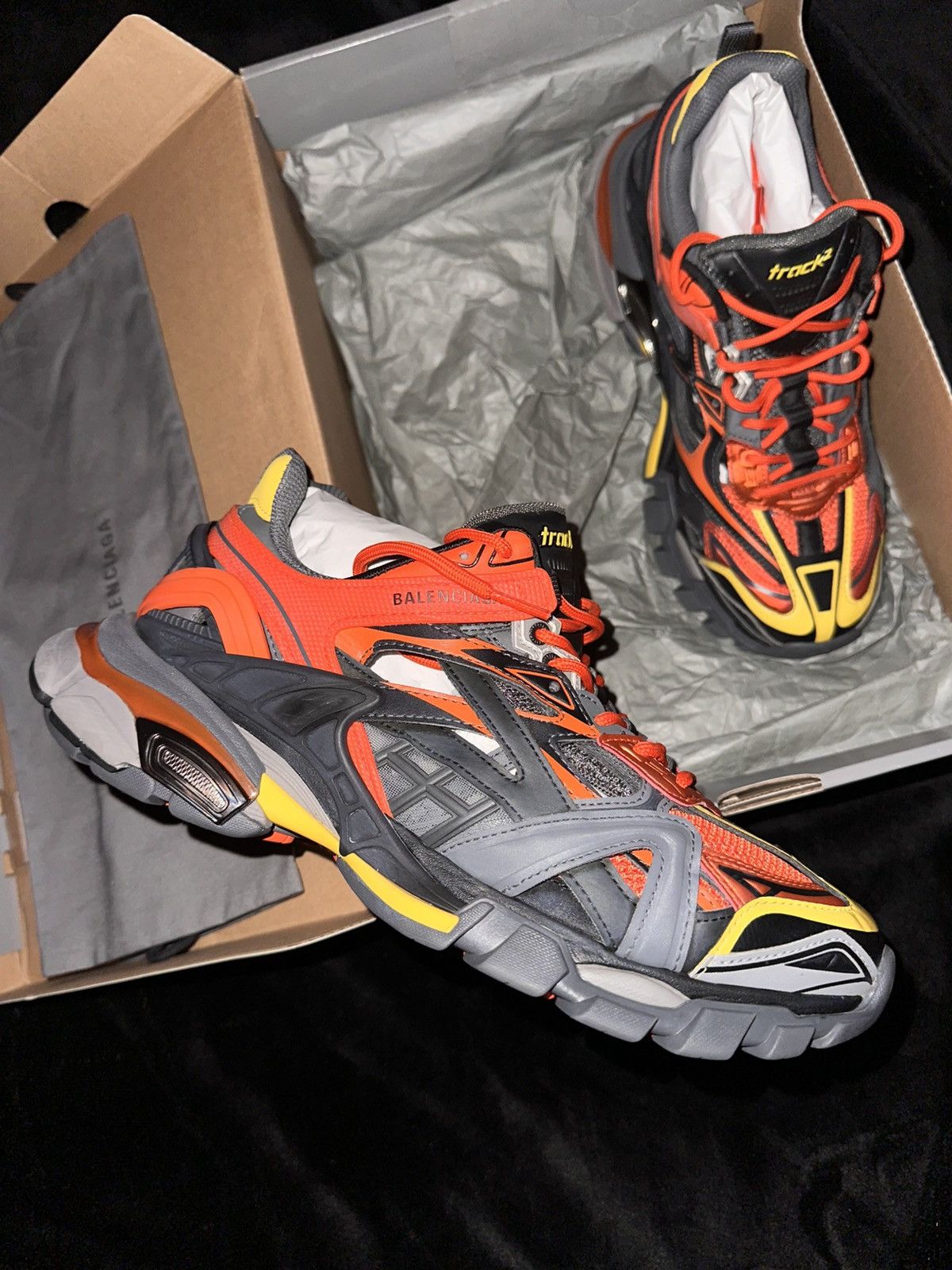 Balenciaga Balenciaga Track 2 “Gray/Orange” Size US 8 / EU 41 - 4 Thumbnail