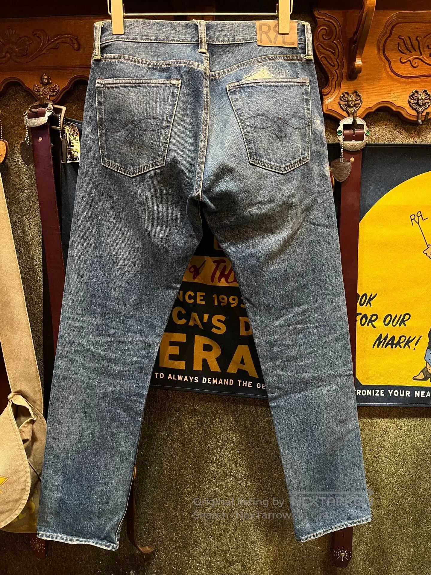 RRL Ralph Lauren distressed rrl jeans by ralph lauren. Size US 30 / EU 46 - 2 Thumbnail