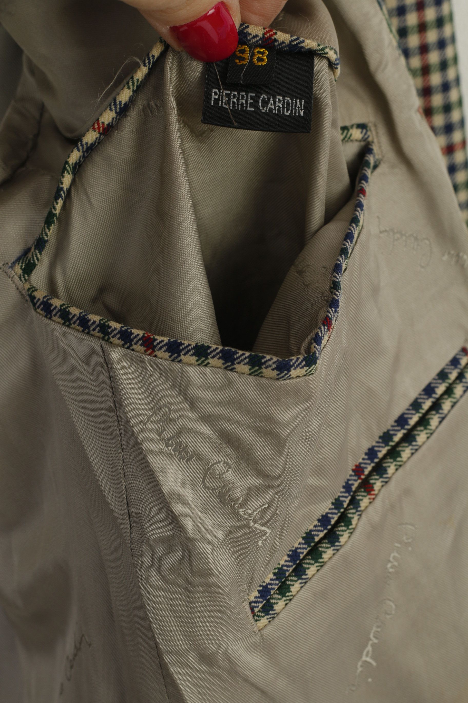 Pierre Cardin Pierre Cardin Paris Men 98 40 Blazer Green Wool Vintage 3070 Size 40R - 5 Thumbnail