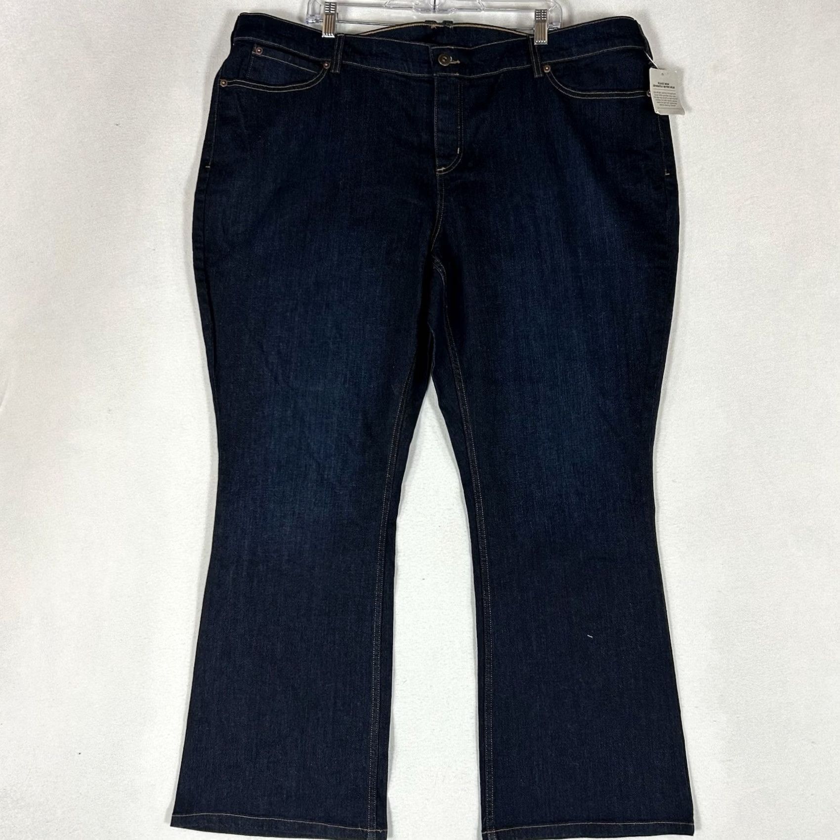 Denime Duluth Duluthflex Boot Cut Jeans Womens 24W x 31 Dark Blue Denim NWT Size 42" / US 20 - 2 Thumbnail