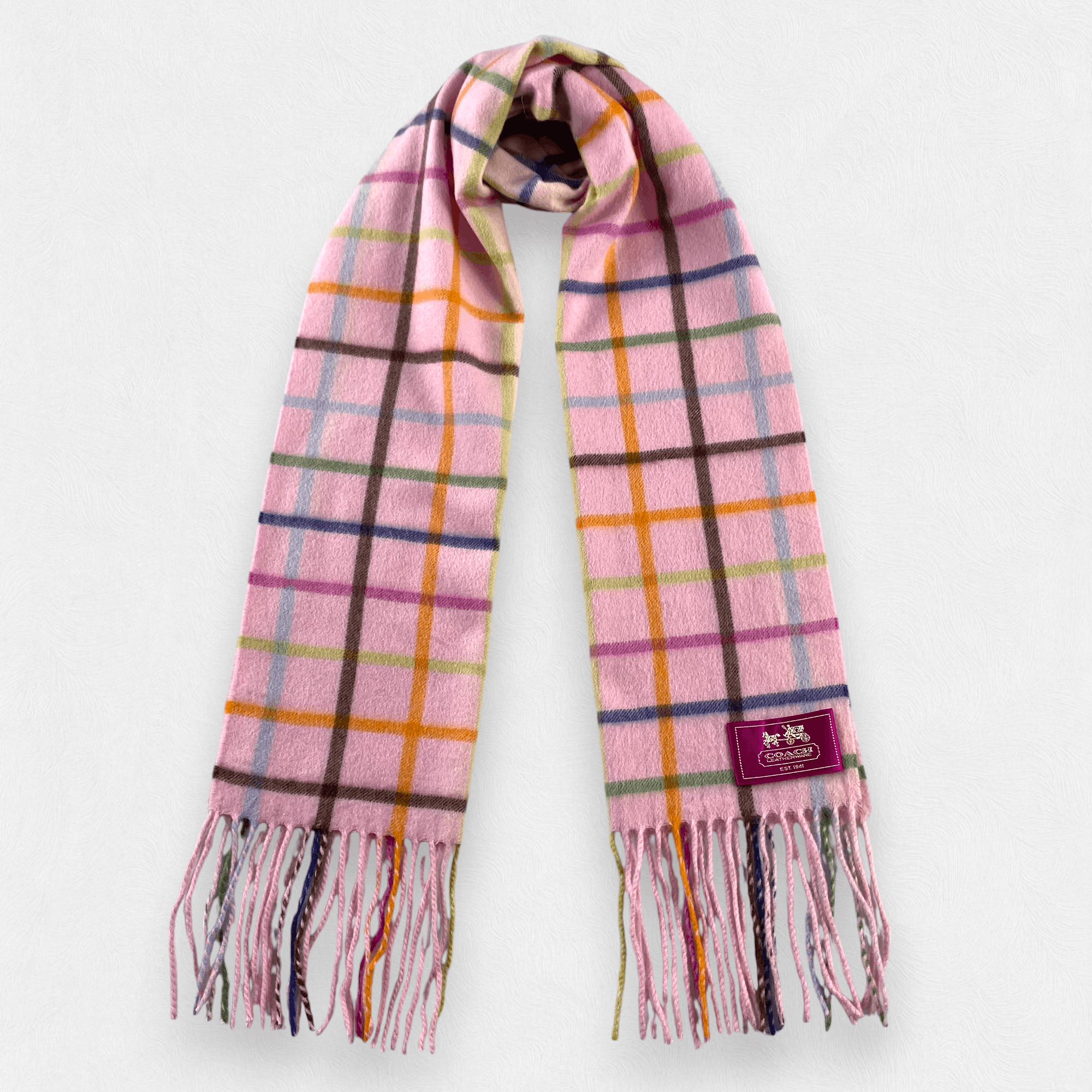 Coach Coach Scarf Plaid Neck Wrap Cashmere Muffler Size ONE SIZE - 1 Thumbnail