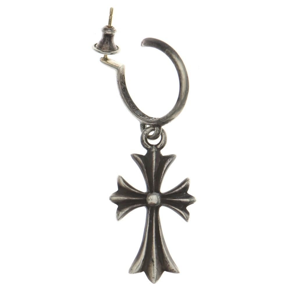 Chrome Hearts Chrome Hearts Tiny CH Cross Hoop Earring Silver Size ONE SIZE - 2 Thumbnail