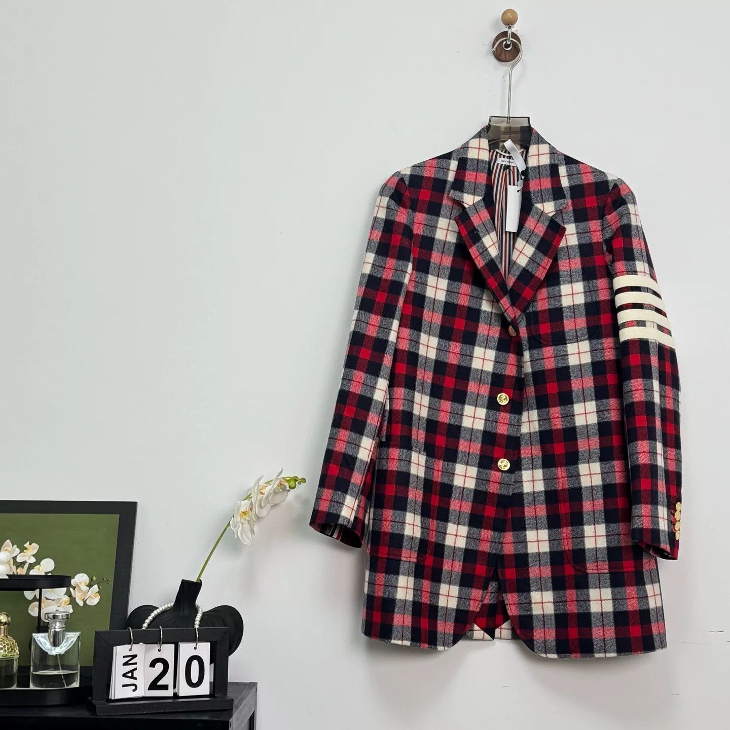 Thom Browne Thom Browne Wool Coat with Four Stripes Size US S / EU 44-46 / 1 - 1 Thumbnail