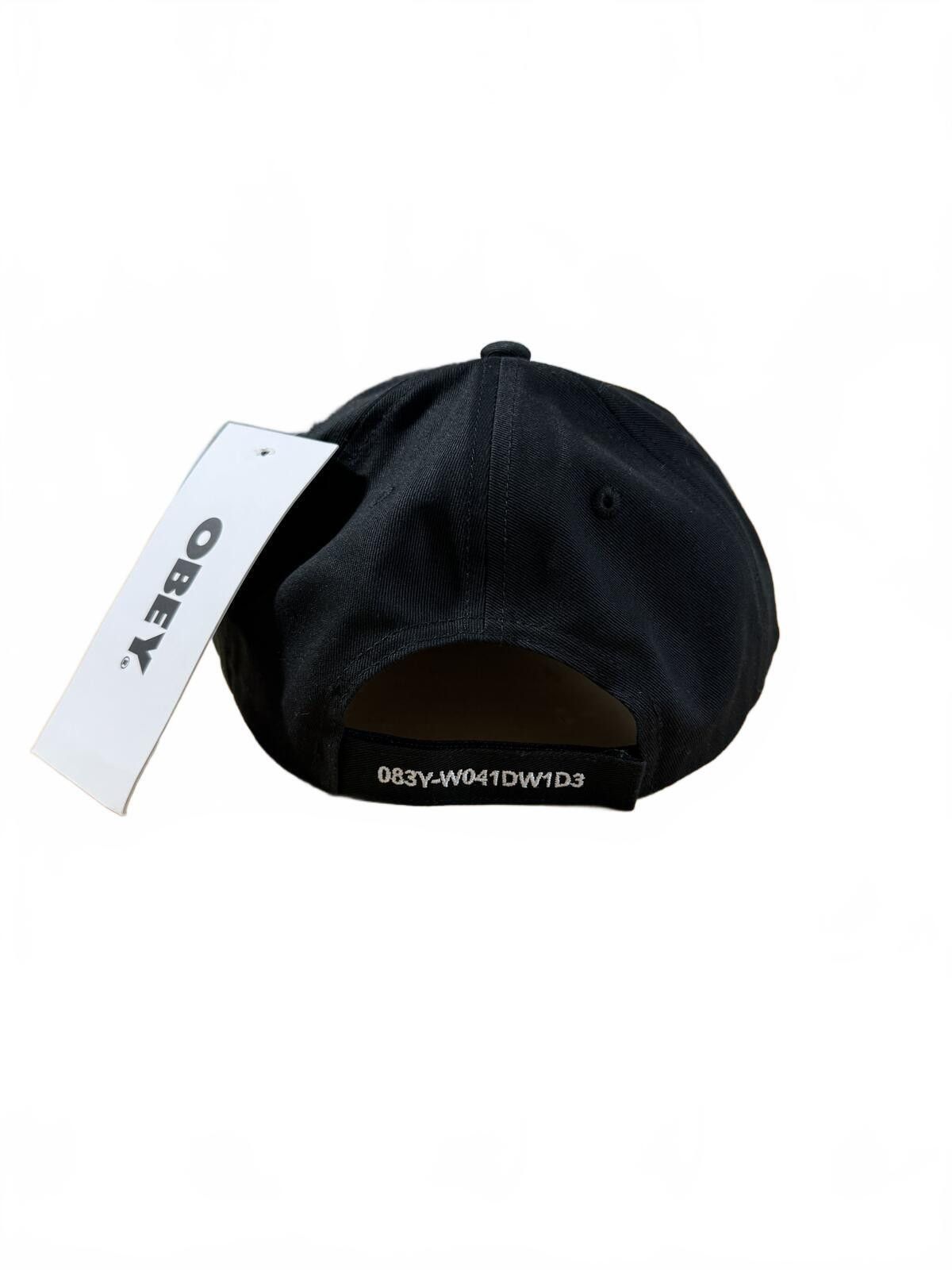 Obey Obey Black Baseball Hat with Embroidered Brim Design Size ONE SIZE - 3 Thumbnail