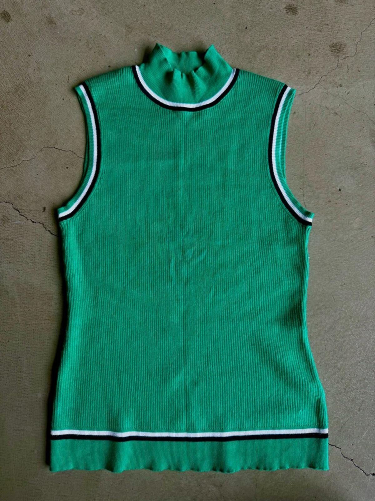 Other Cable & Gauge / Ribbed Mock Neck Sleeveless Top / Green Size L / US 10 / IT 46 - 1 Thumbnail