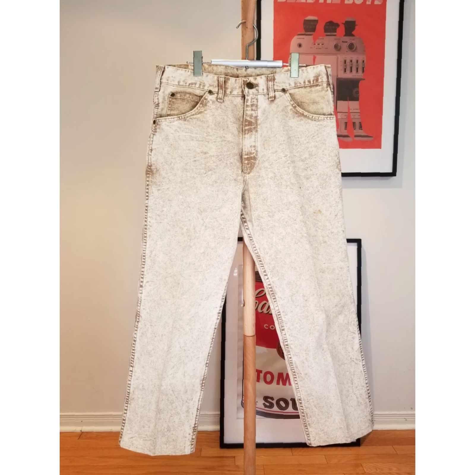 Carhartt VINTAGE Carhartt Jeans CAT 80's Brown Denim Acid Wash Regular 32x27 USA Mens Jeans Brown Denim 80s Carhartt Straight Mens Brown Denim Jeans Size US 32 / EU 48 - 2 Thumbnail