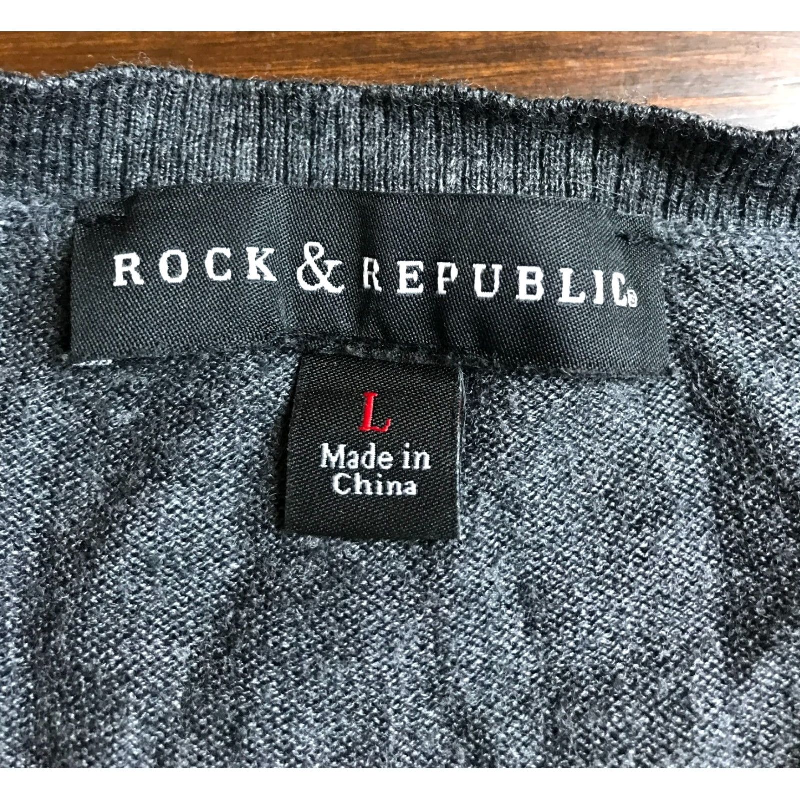 Vintage Rock & Republic Sweater Womens Large Gray Jeweled Pullover Crown Studded Crowned Studded Jeweled Pullover Rock & Republic Womens Large Gray Sweater Size L / US 10 / IT 46 - 6 Thumbnail