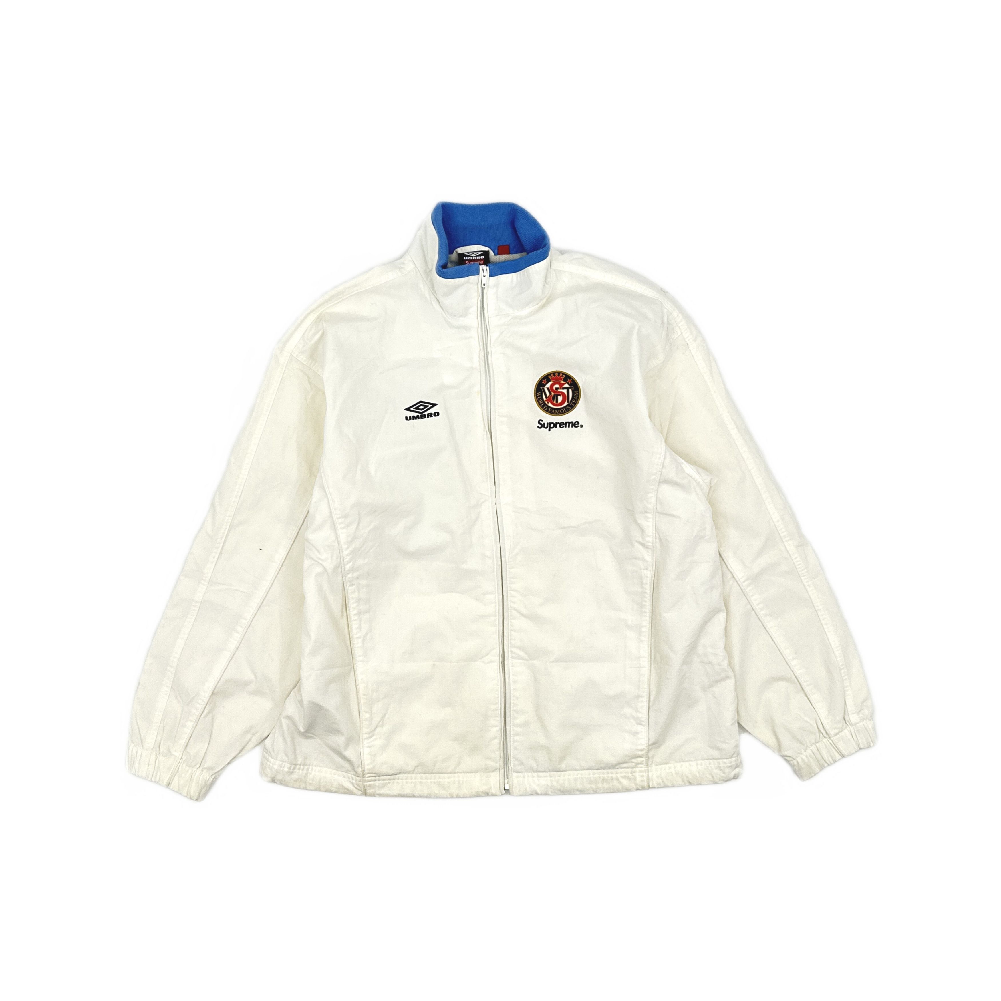 Supreme Supreme Old English Track Jacket Purple White Grey M | Grailed