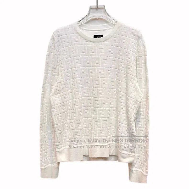 Fendi FENDI Logo Print Crewneck Long Sleeve Sweater. Size US M / EU 48-50 / 2 - 1 Thumbnail