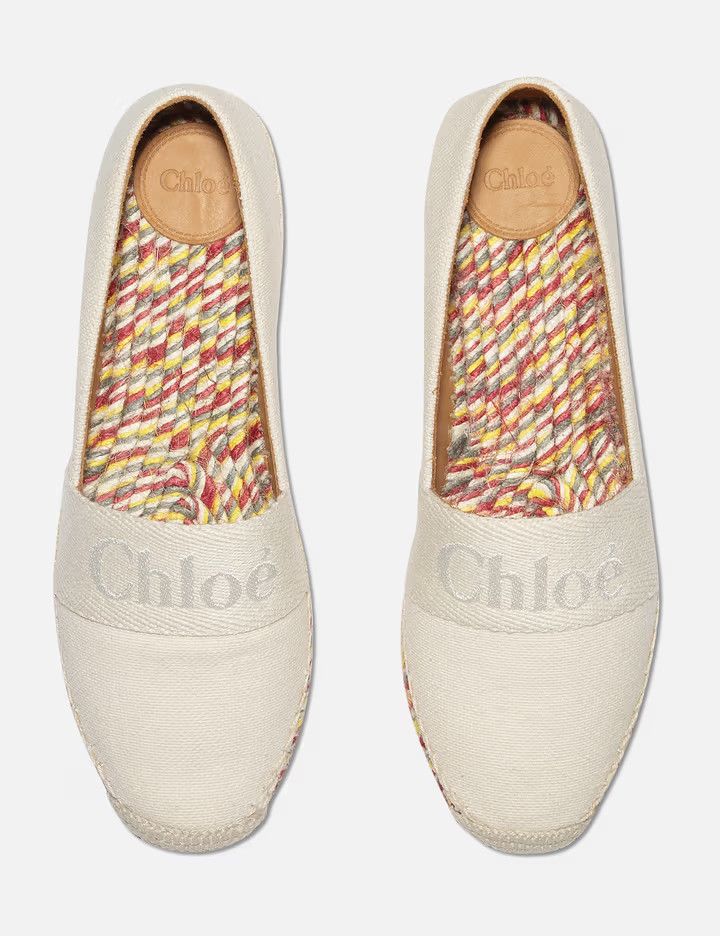 Chloe o1loc1c11125 Piia Flat Espadrillas in Perly Grey Size US 8 / IT 38 - 3 Thumbnail