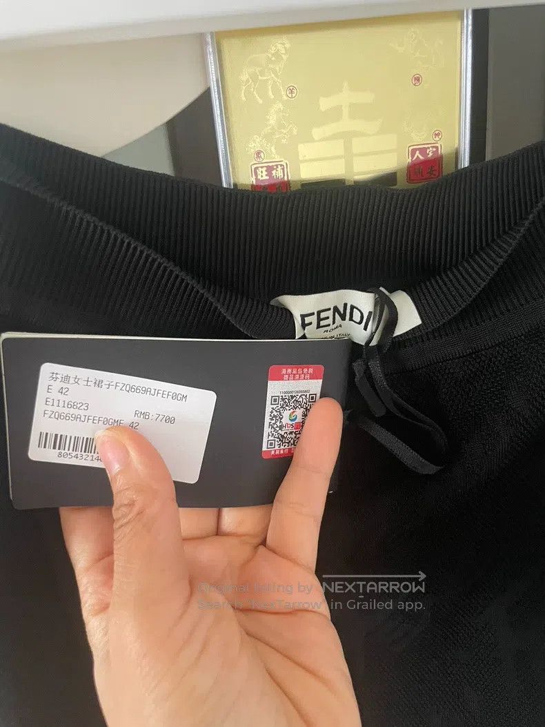 Fendi Fendi Knit Logo Elastic Maxi Skirt Size 27" / US 4 / IT 40 - 3 Thumbnail