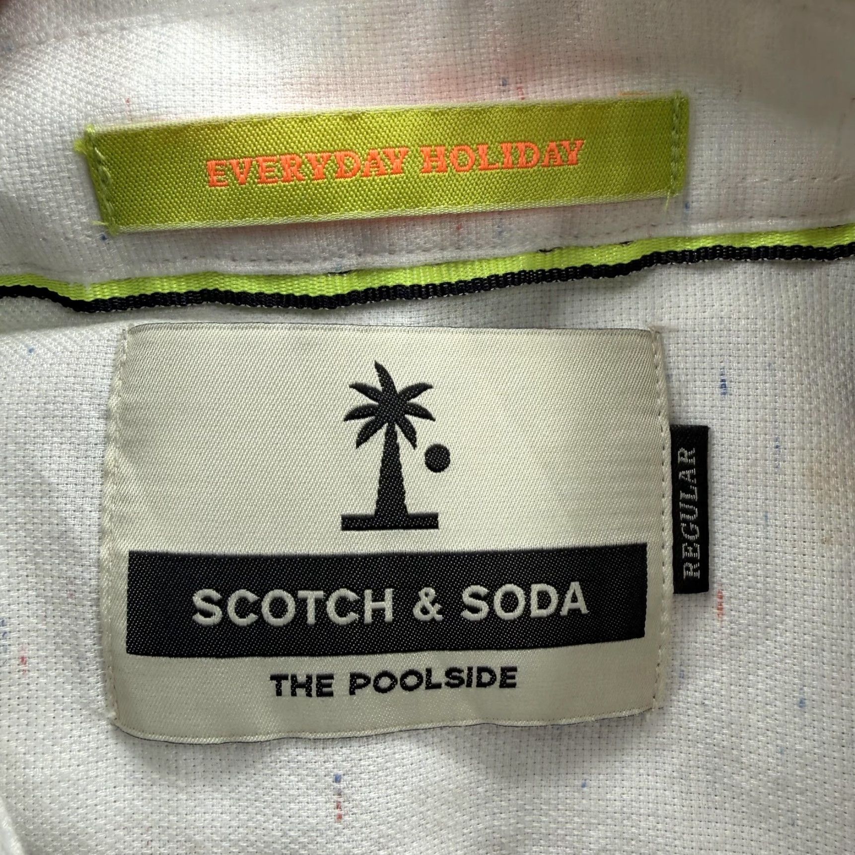 Scotch & Soda Scotch & Soda Shirt Mens M White Long Sleeve Button Up Poolside Size US M / EU 48-50 / 2 - 3 Thumbnail